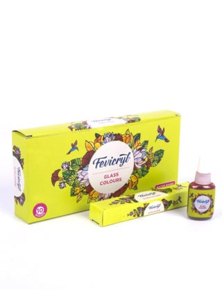 Pidilite Fevicryl Water Based Glass Colours 10 Assorted (115ml) - pzsku/Z2C39BE6A8D52245EAC64Z/45/_/1732358336/14cc6f8a-4a50-4fd5-8845-cbaf8d37d0b2