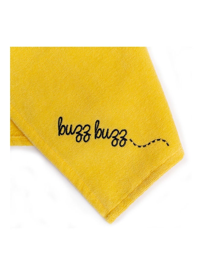 Milk & Moo Buzzy Bee Velvet Hooded Baby Towel - Image 4