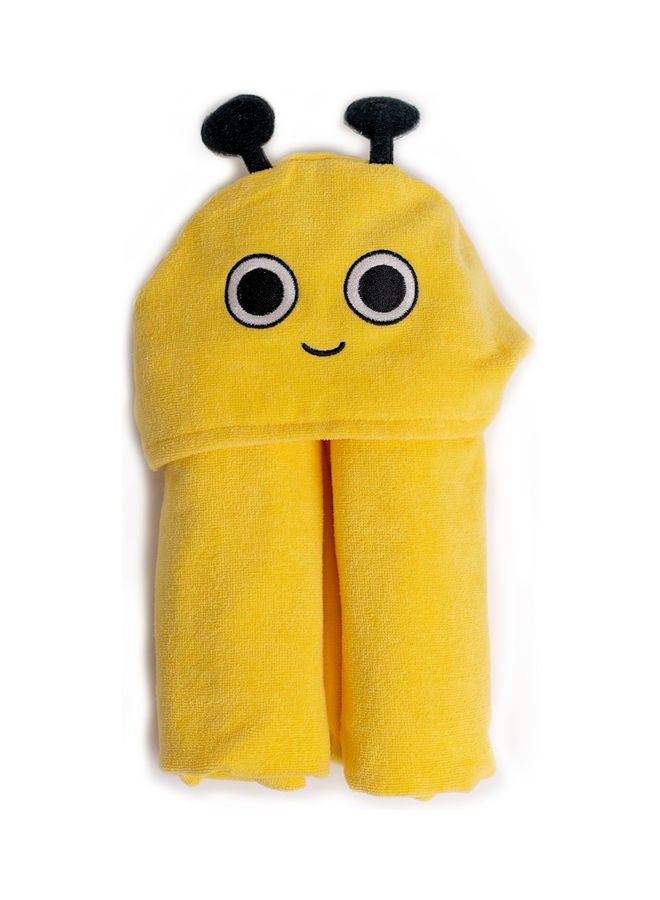 Milk & Moo Buzzy Bee Velvet Hooded Baby Towel - Image 2