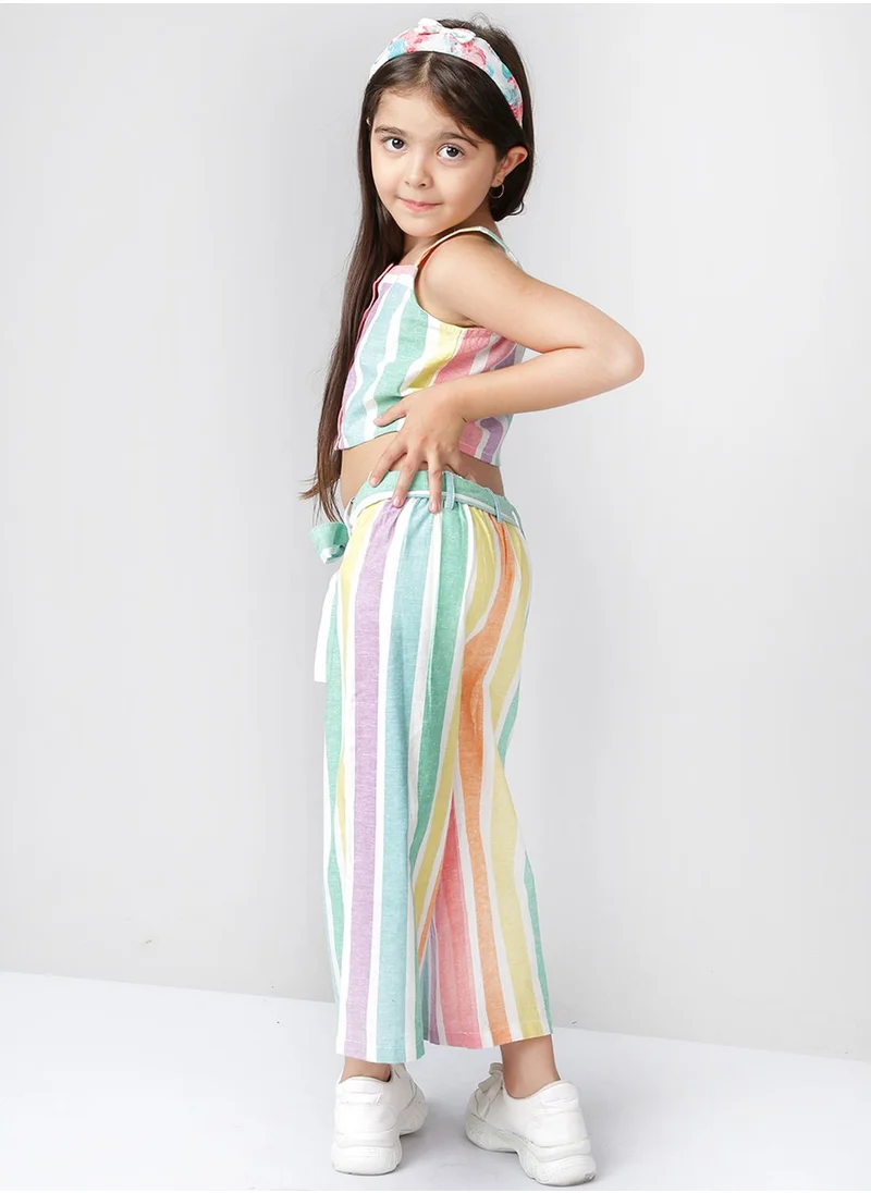 THE VANCA Kids Striped Top & Palazzo Set