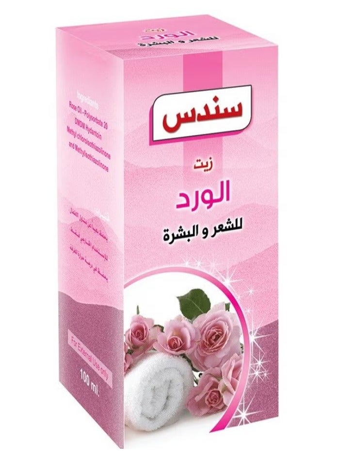 سندس زيت ورد السندس للشعر والبشرة 100 مل - Image 3