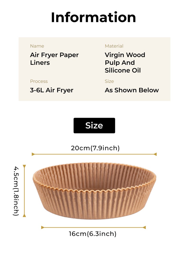 50 قطعة من وسادات البخار الدائرية غير اللاصقة لمقلاة الهواء، ورق البرشمان عالي الجودة للخبز - Image 5