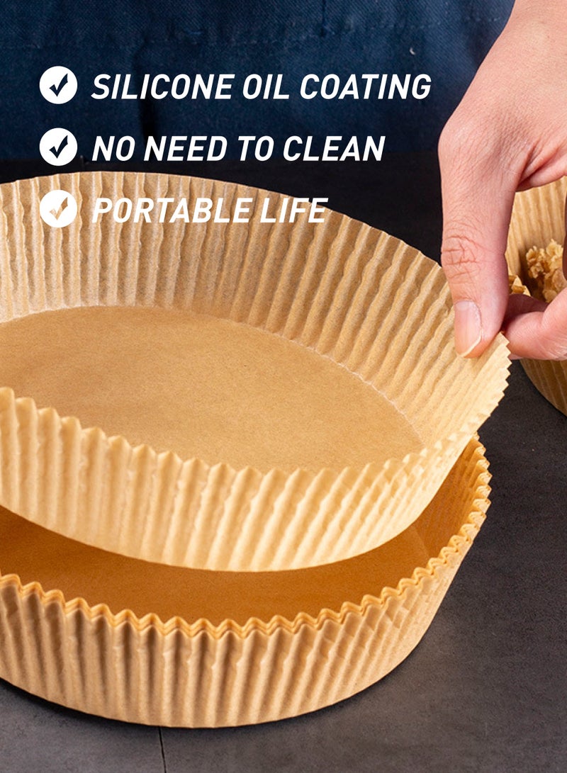 50 قطعة من وسادات البخار الدائرية غير اللاصقة لمقلاة الهواء، ورق البرشمان عالي الجودة للخبز - Image 2