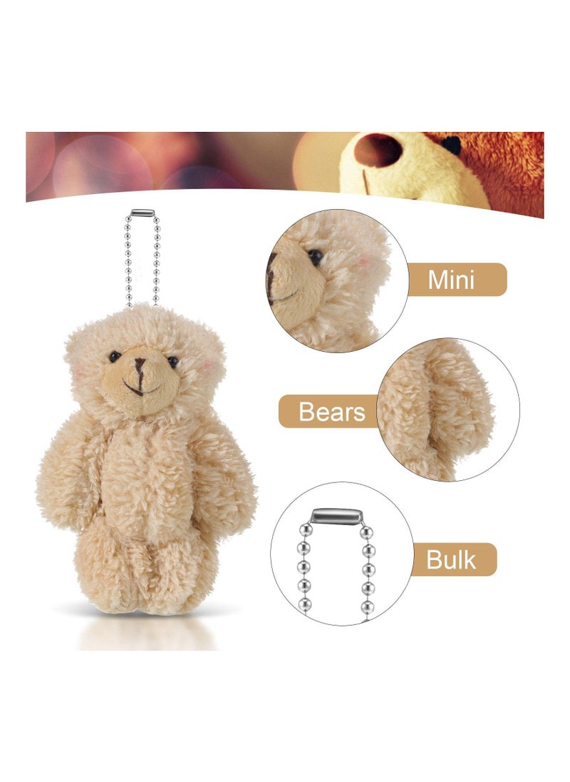Y&D SYOSI 8Pcs 12cm Stuffed Animal Toys Tiny Soft Bear Doll Toy for Boys Girls Birthday Cake Wedding Decorations Present Graduation Party Favors Bag Keychain  - Image 3