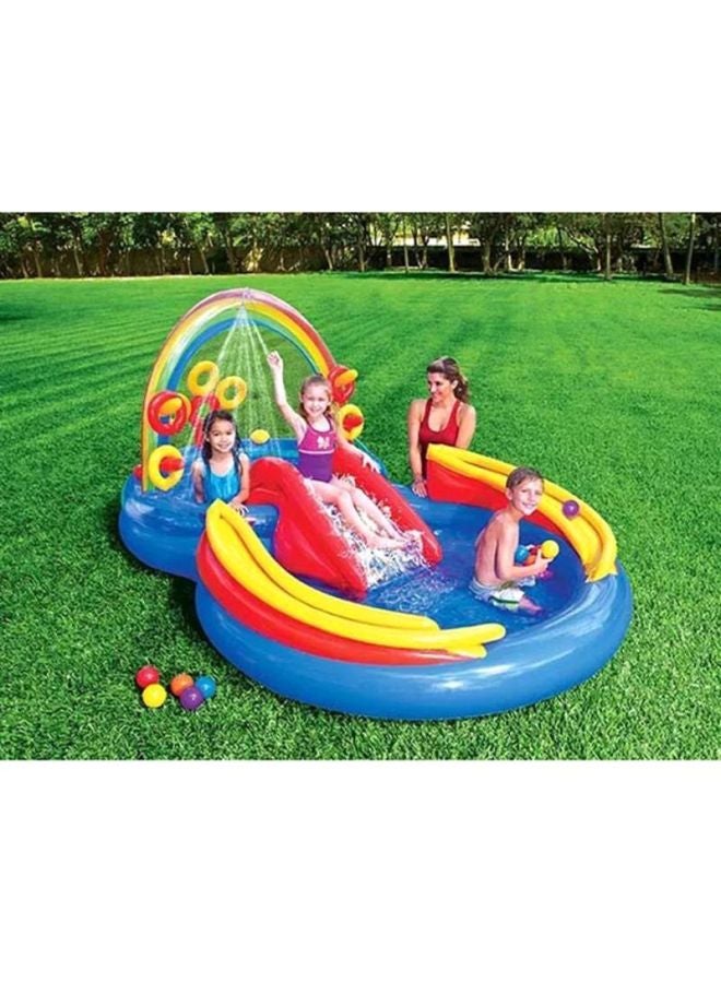 INTEX Inflatable Rainbow Ring Play Centre - Image 2