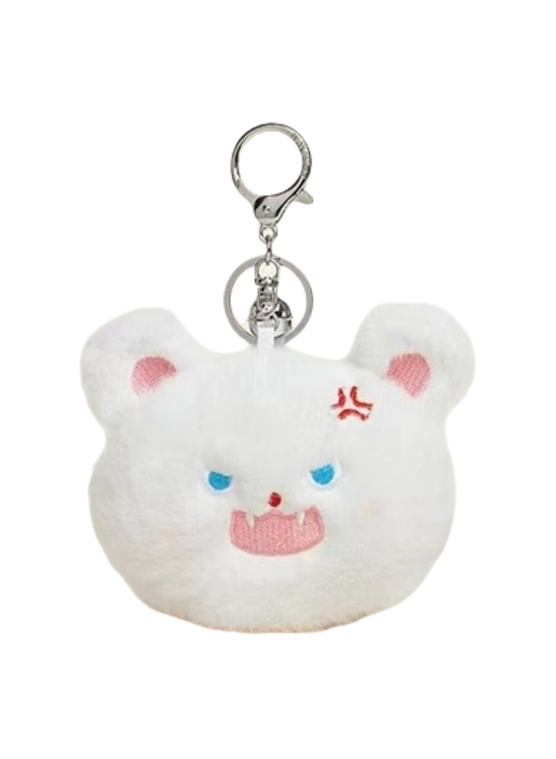 Creative Plush Doll, Cute Cat Bag Key Pendant, High-End Doll Holiday Gift (White Furry Cat Coin Purse) - Image 1