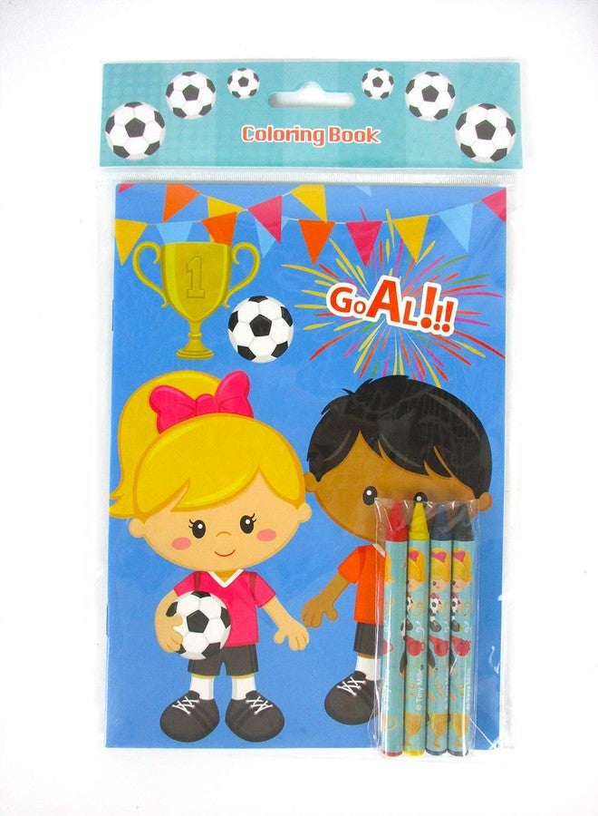 TINYMILLS Soccer Coloring Books for Kids with 12 Coloring books and 48 Crayons, Fun Team Birthday Party Favors, Goodie Bag Stuffers, Prizes, Favor Bag Filler, Team Party Prizes - Image 5