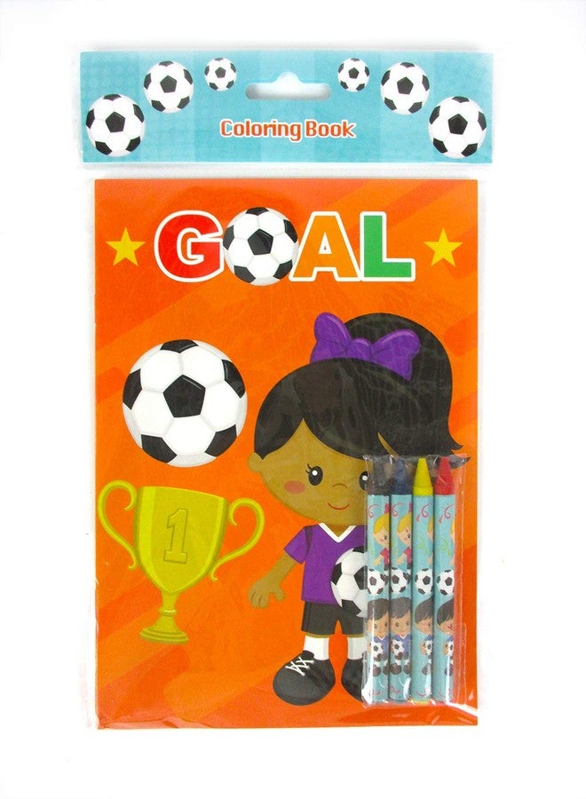 TINYMILLS Soccer Coloring Books for Kids with 12 Coloring books and 48 Crayons, Fun Team Birthday Party Favors, Goodie Bag Stuffers, Prizes, Favor Bag Filler, Team Party Prizes - Image 4