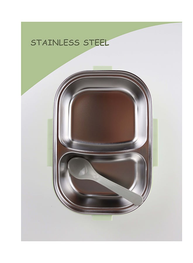 Toshionics Stainless Steel Elephant Lunch Box for Kids 1.4L – Microwave Safe, Leakproof, 2 Compartments, With Spoon, Cute Cartoon Animal Print – School, Daycare, Home, Office, Travel, BPA-Free, Lightweight, Durable, Freezer & Dishwasher Safe – 20x14x5 cm - Image 4