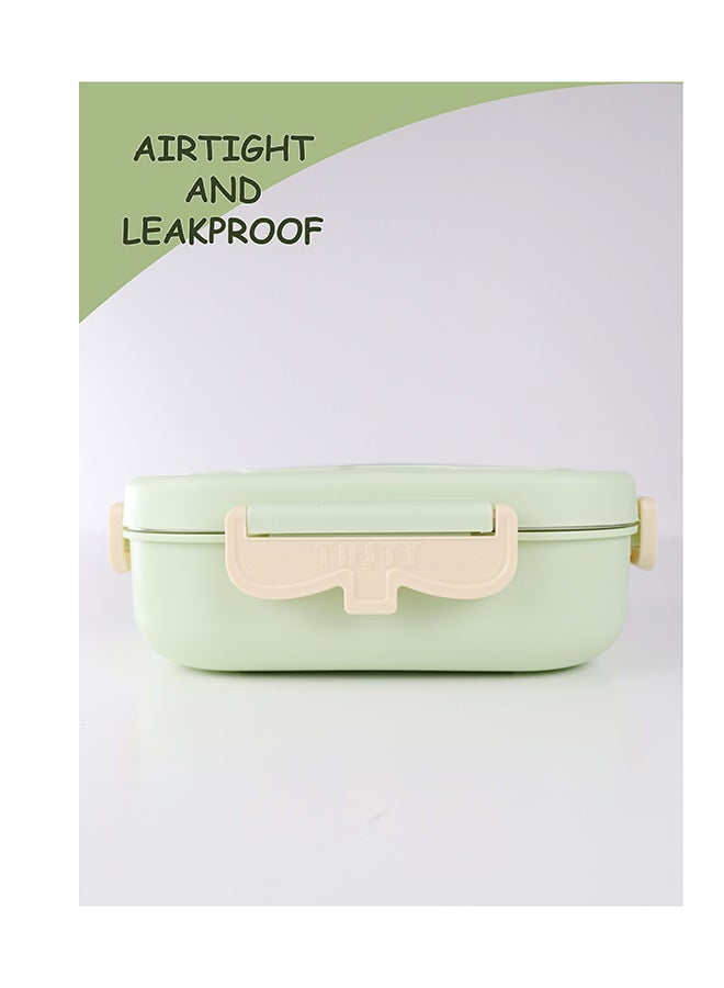 Toshionics Stainless Steel Elephant Lunch Box for Kids 1.4L – Microwave Safe, Leakproof, 2 Compartments, With Spoon, Cute Cartoon Animal Print – School, Daycare, Home, Office, Travel, BPA-Free, Lightweight, Durable, Freezer & Dishwasher Safe – 20x14x5 cm - Image 5