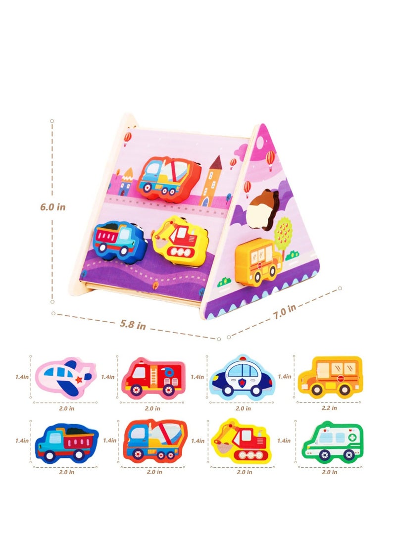 Wooden Toddler Puzzles Gifts Toys, Infant Kid Learning Educational, Transportation Jigsaw Shape Jigsaw Eco Friendly Child Kid Montessori Stem Travel Toy for 1 2 3 Year Old Boys Girls BabyWooden Toddle - Image 5