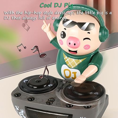 Miracland DJ Pig Funny Musical Toy for Toddlers Scratch DJing Dancing Piggy With Dynamic Music and Colorful Lights - Image 5