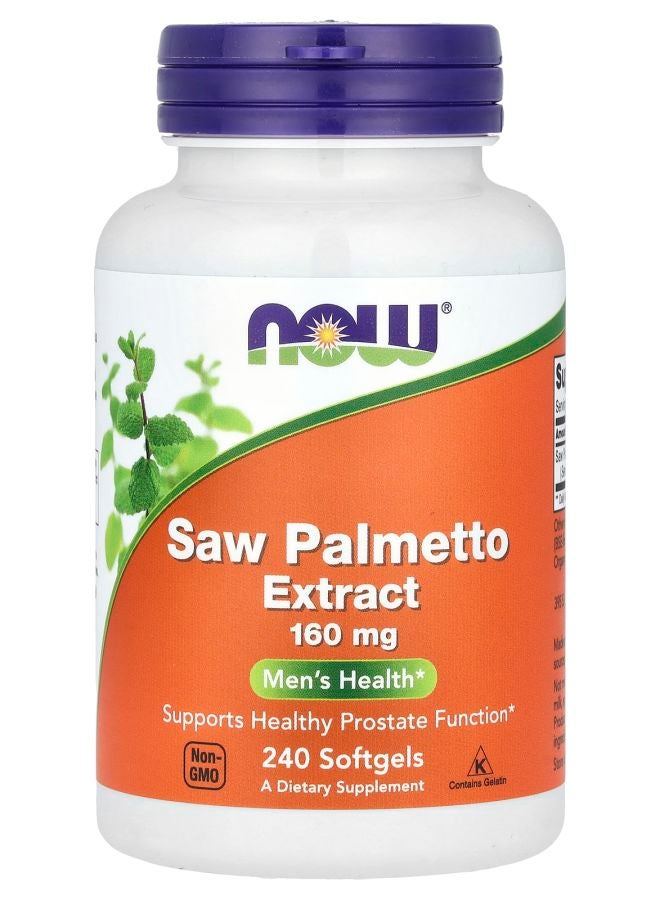 now Saw Palmetto Extract Men's Health 160 mg 240 Softgels