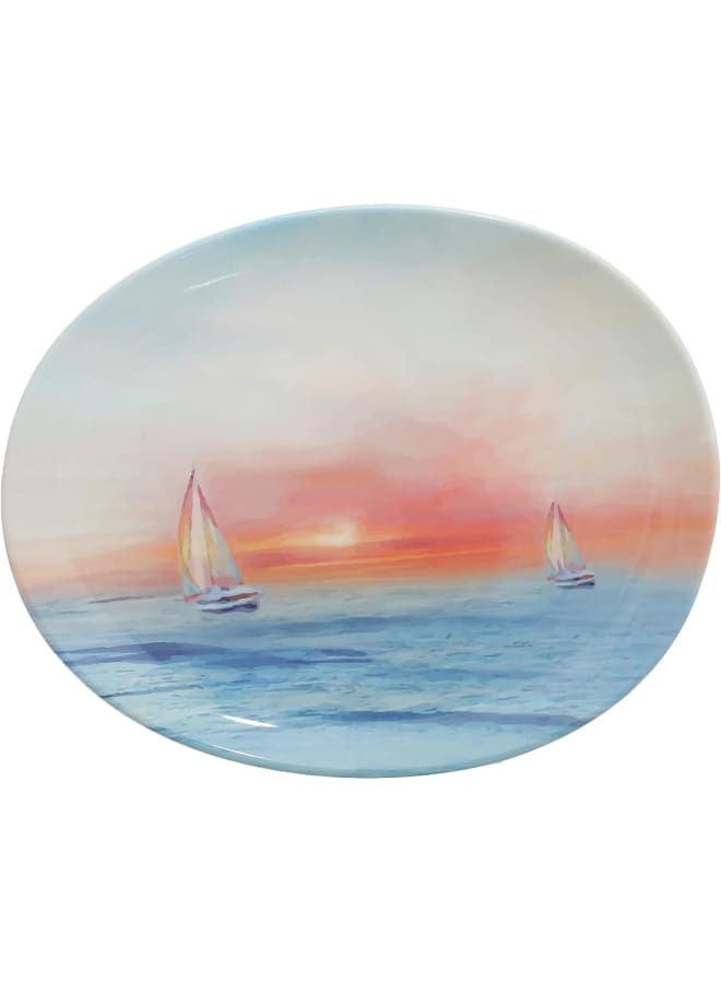 Moments Melamine Oval Plate, 29 Cm Size, Tmh - Image 1