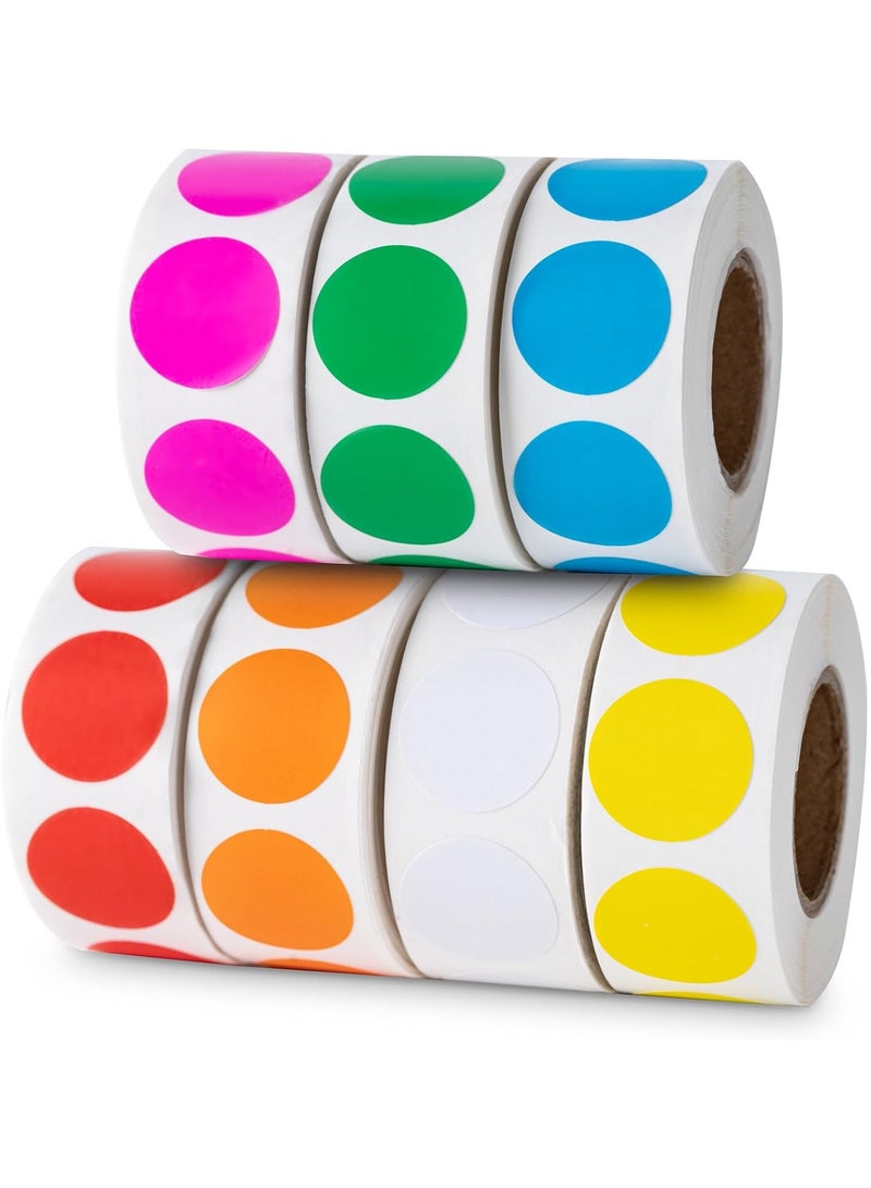3500Pcs Colored Dot Stickers, 2.5cm Round Label Sticker Round Color Coding Labels Circle Dots Labels Circle Stickers for Office,Classroom,Family - Image 1