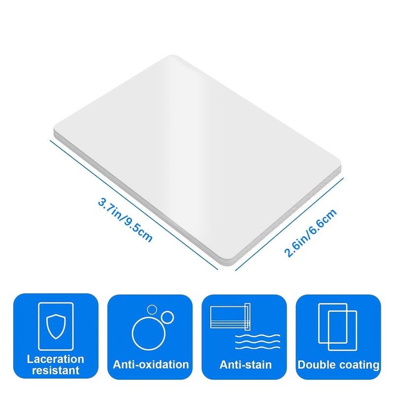 Pack Of 100 Premium Thermal Laminating Sheets 2.6x3.7 Inches 0.05mm Clear Plastic Laminating Pouches For Business Cards Durable And Professional - Image 2