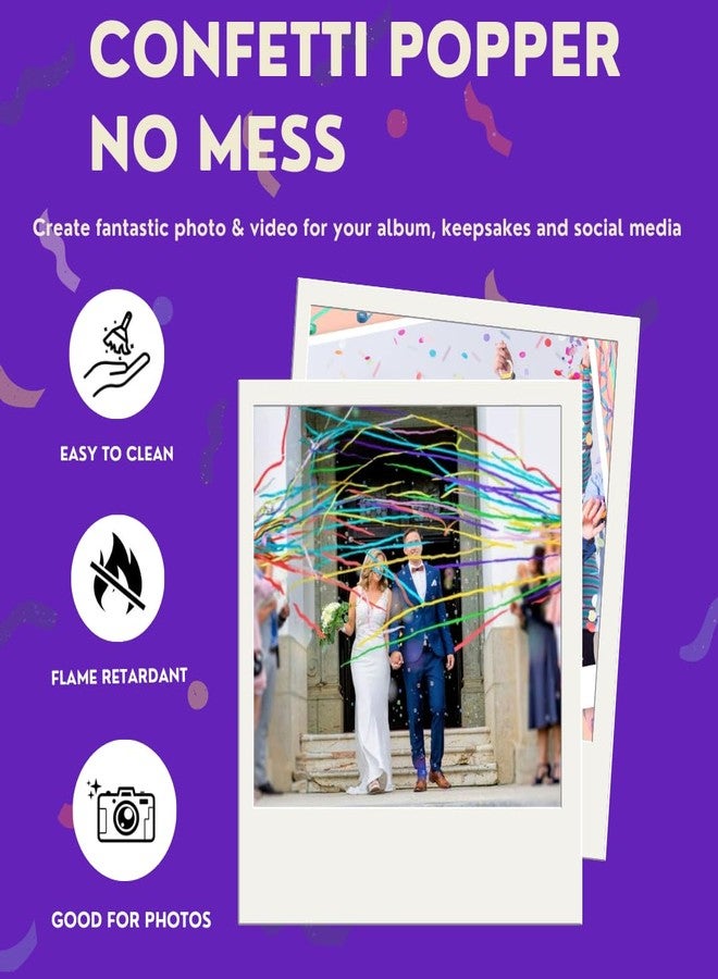 Bash Basics Pack of 9 Hand Throw Streamers - Party Popper Multi Color | Unique wedding Entry | Party Poppers For Wedding | Crackers for Wedding Entry | Confetti Party Poppers | Party Poppers - Image 3