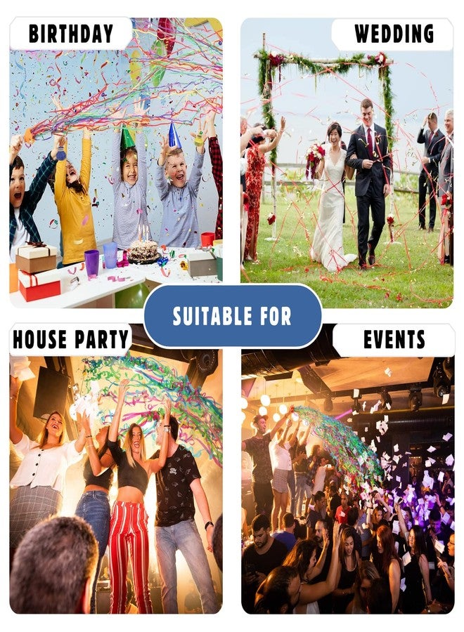 Bash Basics Pack of 9 Hand Throw Streamers - Party Popper Multi Color | Unique wedding Entry | Party Poppers For Wedding | Crackers for Wedding Entry | Confetti Party Poppers | Party Poppers - Image 2