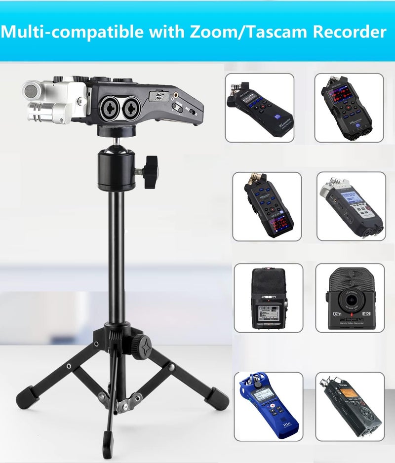 AceTaken Portable Recorder Tripod Stand and Handle Grip kit Compatible with Zoom H1essential,H4n pro,H6,H1n,Q2n,H4essential,H6essential,H2n,H5 Handy Recorder and Tascam DR-40x, DR-05x, DR-07x Audio Recorder - Image 5