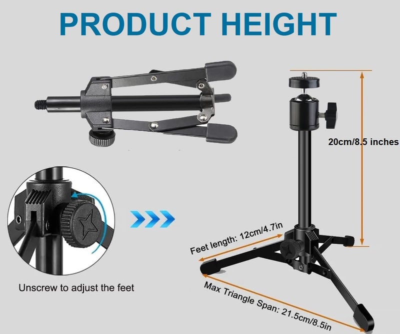 AceTaken Portable Recorder Tripod Stand and Handle Grip kit Compatible with Zoom H1essential,H4n pro,H6,H1n,Q2n,H4essential,H6essential,H2n,H5 Handy Recorder and Tascam DR-40x, DR-05x, DR-07x Audio Recorder - Image 3