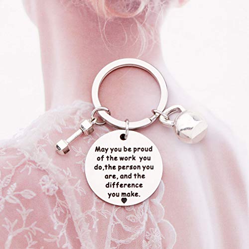 SEIRAA Fitness Trainer Gift May You be Proud of the Work You Do the Difference You Make Keychain (Fitness keychain) - Image 4