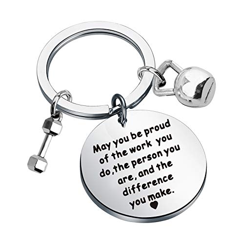 SEIRAA Fitness Trainer Gift May You be Proud of the Work You Do the Difference You Make Keychain (Fitness keychain) - Image 1