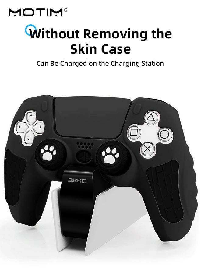 Motim Case Cover for PS5 Wireless Controller for Dual Sense, Soft Silicone Protection Skin with 2 Thumb Caps,  Anti-scratch Anti-fall Case Cover  - Image 5