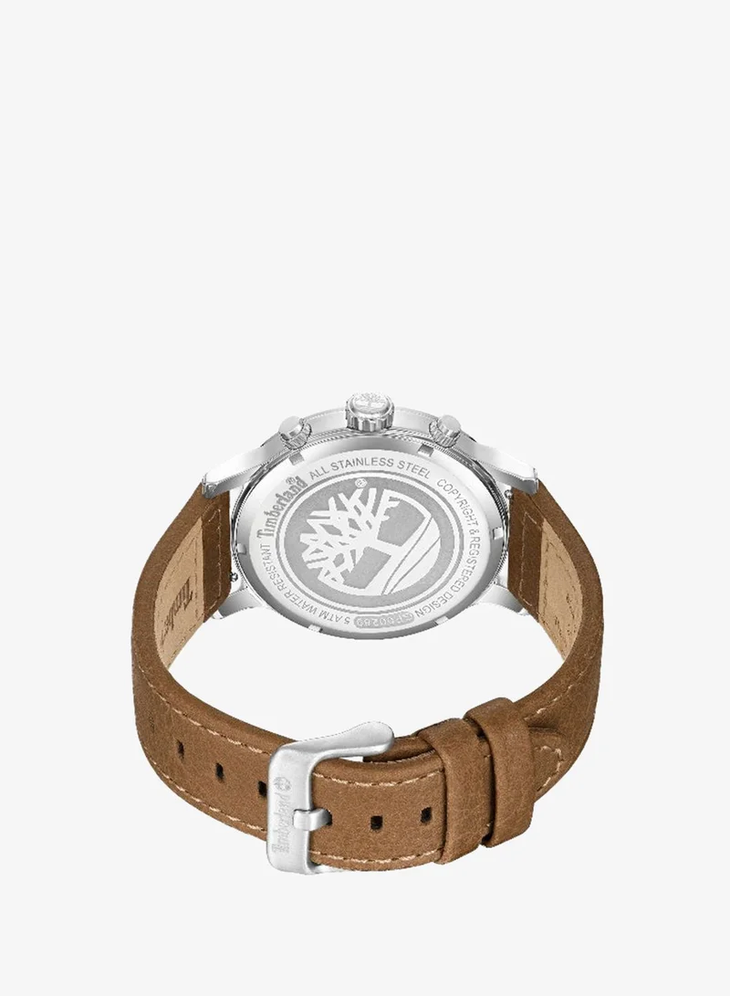 Timberland  Men's Pancher 46 mm Men's Multifunction Watch Navy  Dial  & Brown Leather Strap for Men | Best Price UAE