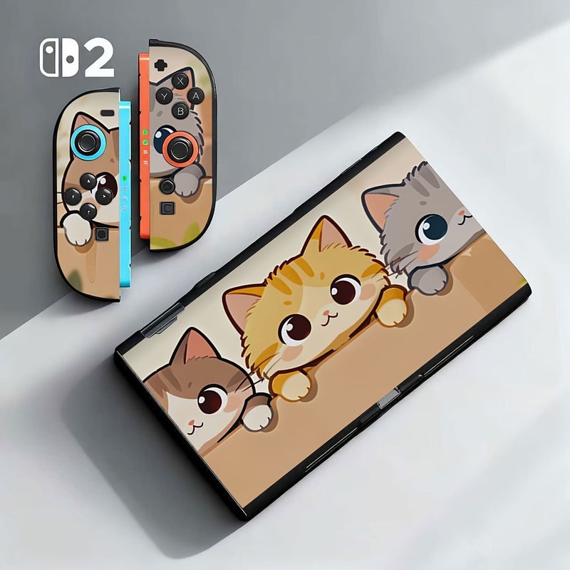 غطاء ناعم لجهاز Nintendo Switch NS OLED بتصميم ثلاث قطط صغيرة، خفيف الوزن من TPU مضاد للانزلاق وامتصاص الصدمات - Image 5