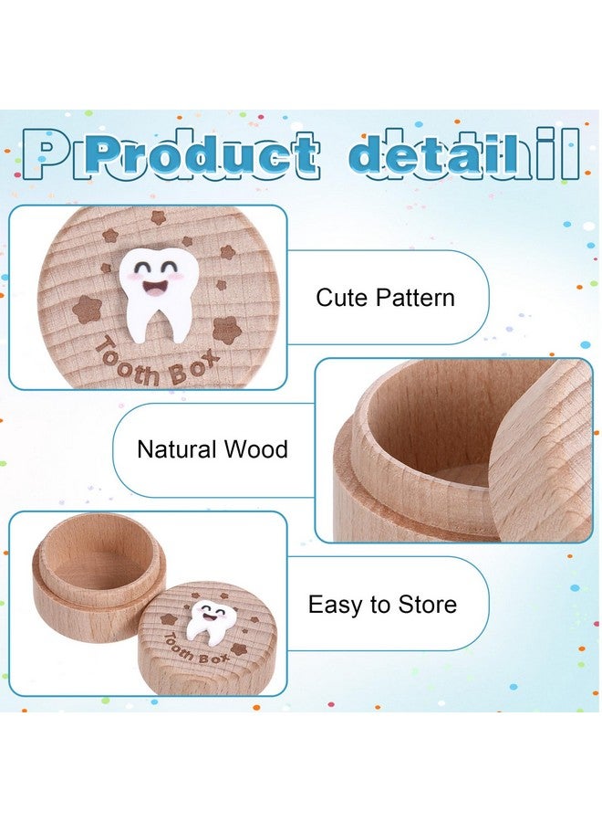 YQQYG Tooth Fairy Box, 3D Carved Cute Tooth Keepsake Box, Wooden Tooth Holder for Boys Girls Lost Teeth Storage - Image 2