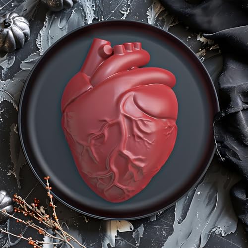 Ahorasky Heart Silicone Mold - 3D Realistic Heart Jelly Mold with Support Base for Cakes, Breakable Chocolate, Jelly, Pudding, Gelatin and Halloween - Image 4