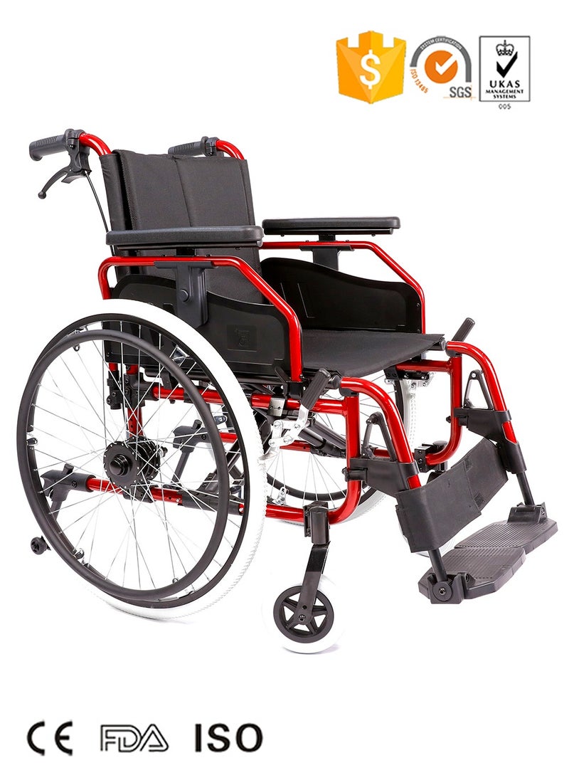 Top Medi Dual Brake Safety Manual Wheelchair Foldable  - Image 1