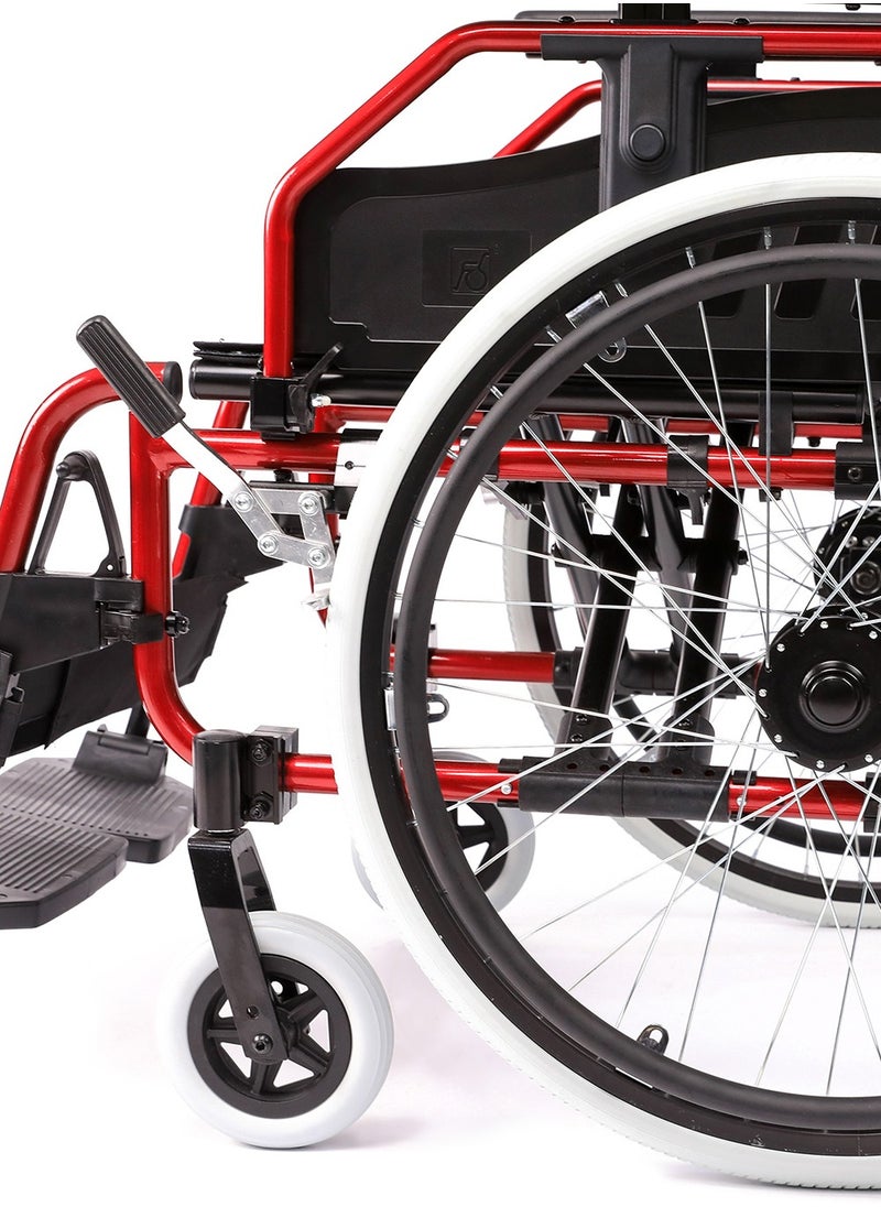 Top Medi Dual Brake Safety Manual Wheelchair Foldable  - Image 5