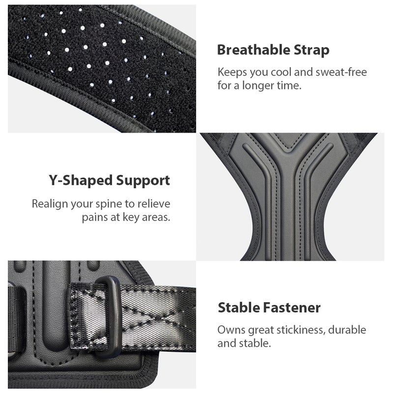 Invisible Adjustable Posture Corrector for Adult & Children Unisex Upper Back Brace Ease Pains on Back Shoulders Neck, XS - Image 4