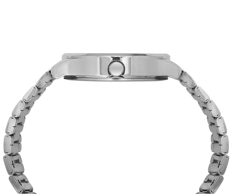 Helix by Timex Analog Watch for Man with Orange Round Dial & Silver Stainless Steel Bracelet Band Water Resistant Men's Wrist Watches - TW043HG26 - Image 4