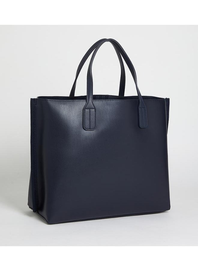 Tommy Hilfiger Plus Tommy Hilfiger Iconic Logo Detail Textured Tote Bag\BAGD037  - Image 3