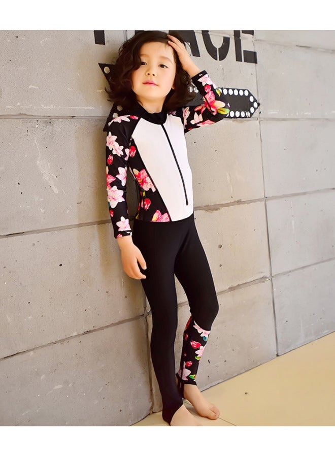 New Girls Swimsuit One-piece Long Sleeve Children's Swimsuit Printed Boys Swimsuit Diving Suit Manufacturers