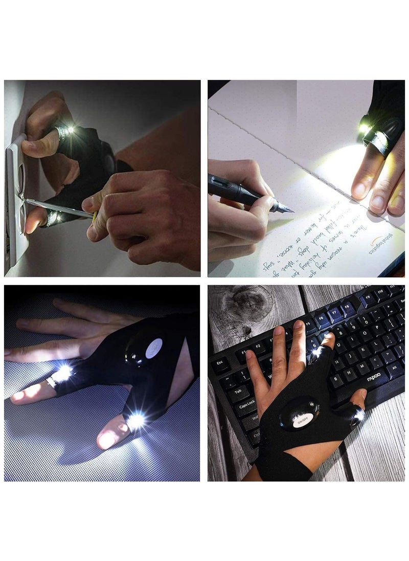 Generic - XIIYY LED Flashlight Gloves, Gifts for Men,LED Light Gloves Tools Gadgets for Mechanics & Electrician, Dad Husband Handyman, Tactical Hands Free Gadgets for Fishing, Camping, Car Repair, Hiking - Image 1