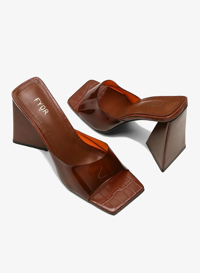 Fyor  Texture Pyramid Heel Sandal, CMJ 04 for Women | Best Price UAE