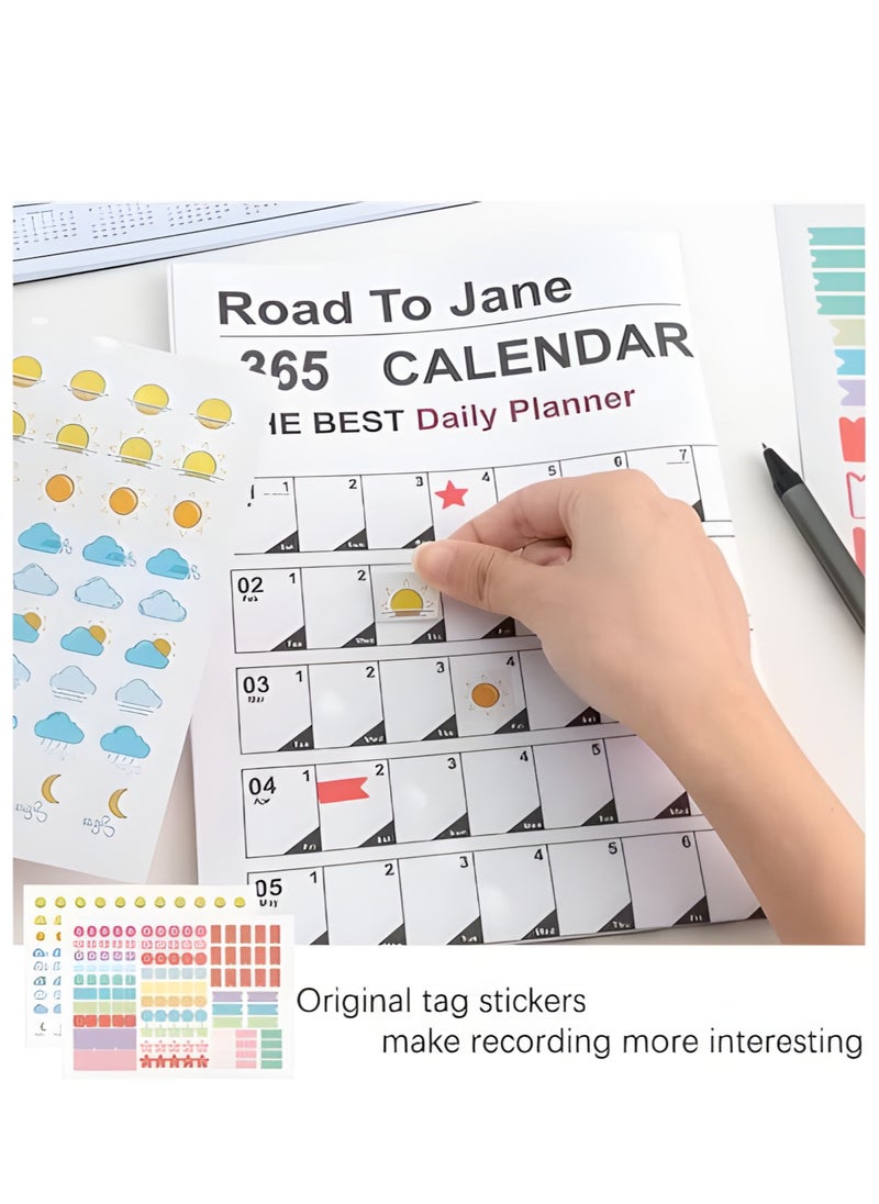 Vergali Calendar Planner Sheet 2025, Hanging Wall Calendar Yearly Daily Schedule, Poster Calendar- Simple Style, To Do List Annual Planner for Office Supplies  - Image 5
