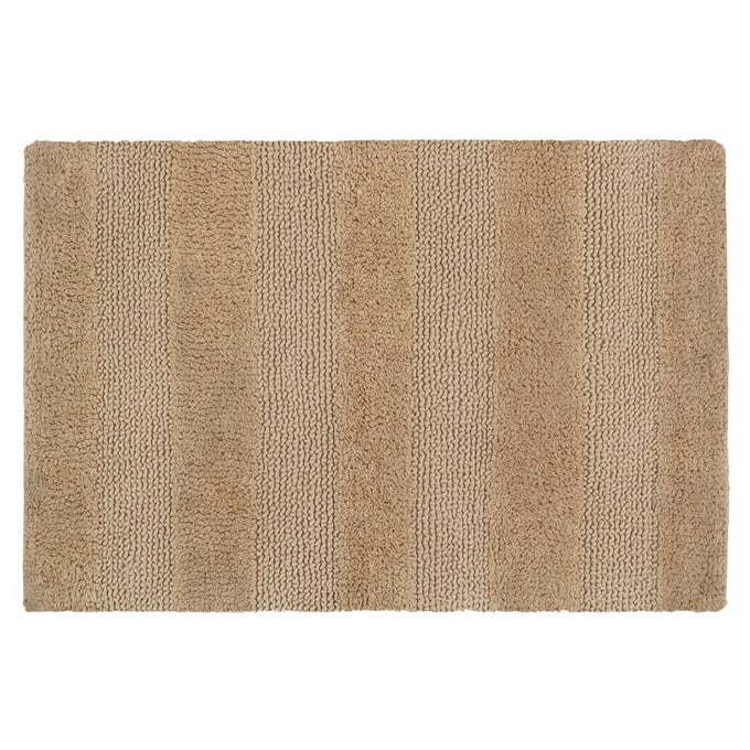 AZURE REVERSIBLE COTTON MAIN ENTRANCE DOORMAT, HOME BATHROOM FLOOR DOOR MATS, BATH MAT, 60 X 40 CM, CAMEL