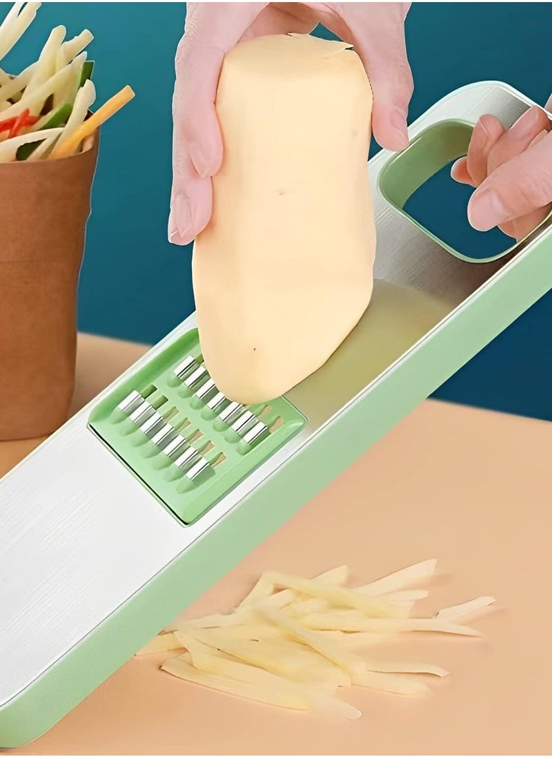 LEOKOR Food Chopper Quick Dicer Multifunctional Vegetable Slicer With 6 Stainless Steel Blades  - Image 2