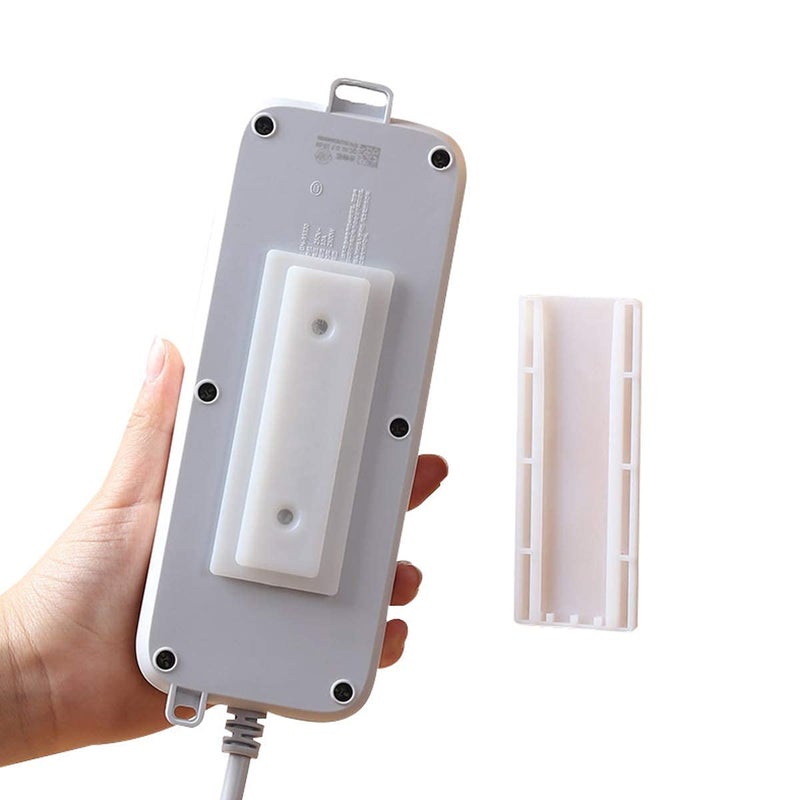 Kolorful Kolorful Self Adhesive Power Strip Holder WallMounted Desktop Socket Fixer Organizer No Hole Plugin Wall Socket Sticker Fixer RouterPhoto FramePaper Towel Box Kitchen Home Office Set of 2 PCS  - Image 3