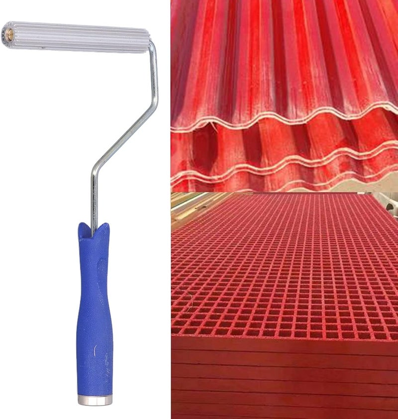 Composite Laminating Roller, Aluminum Alloy Frame with Cylindrical Roller Head, Manual Application Tool for Fiberglass Layup, 21x150mm, 203g - Image 3