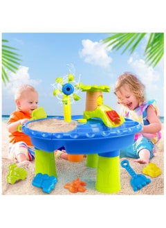 DELGREEN 3 in 1 Kids Sand and Water Table, 22PCS Toddler Water Table with Detachable Table Corners, Summer Outdoor Pool Beach Toys for Boys Girls, Activity Center  - Image 3