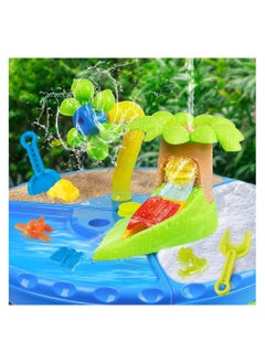 DELGREEN 3 in 1 Kids Sand and Water Table, 22PCS Toddler Water Table with Detachable Table Corners, Summer Outdoor Pool Beach Toys for Boys Girls, Activity Center  - Image 5