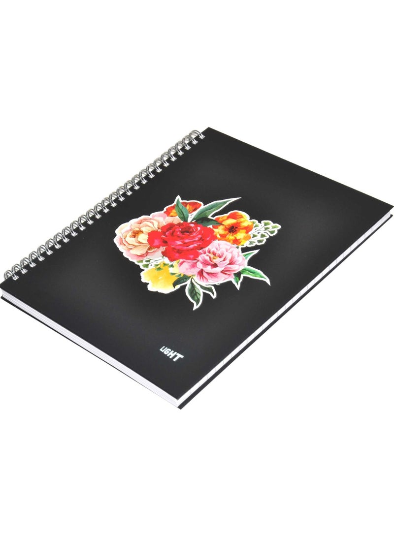 FIS LIGHT Pack of 5  Spiral Hard Cover Notebook, Single Line, 9X7 Inches (22.86 X 20.32 CM) 100 Sheets -LINBS971710 - Image 4