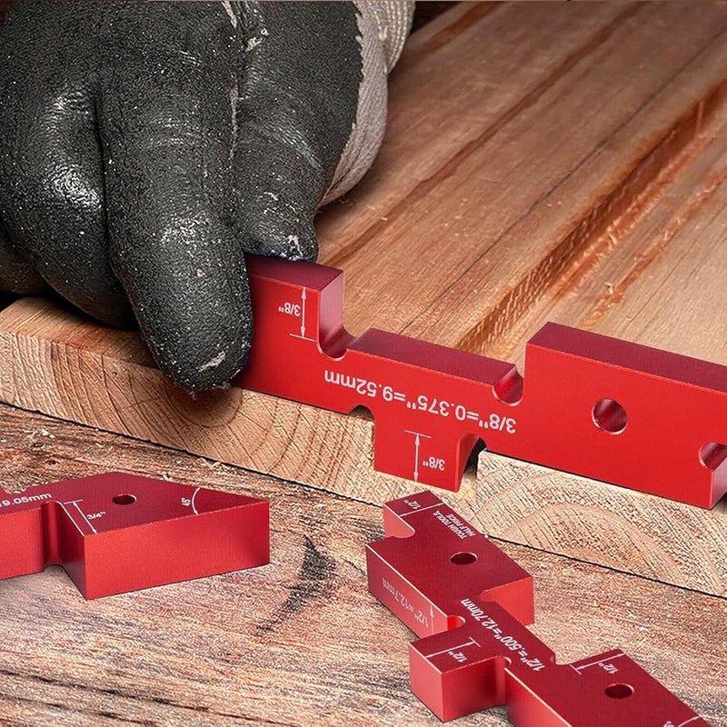 14 قطعة من كتل وجدول إعداد ألمنيوم للجهاز التوجيهي ومجموعة أدوات النجارة بالقضبان - Image 3