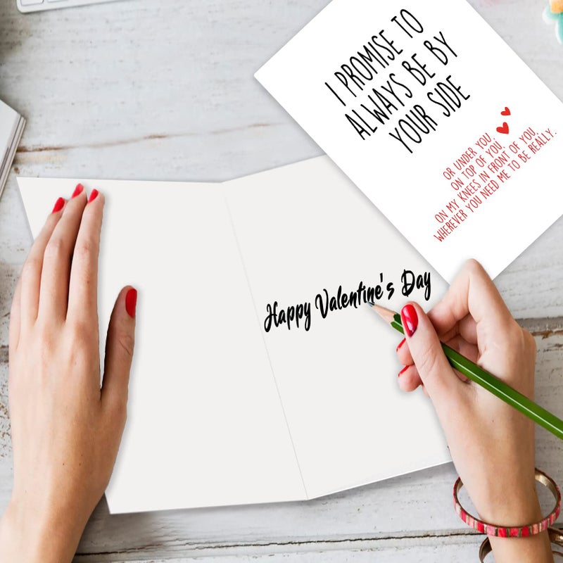 Huameigf Funny Valentines Day Card With Envelope  Naughty Anniversary Birthday Card For Boyfriend Husband Fiance Girlfriend Wife Fiancee  I Promise To Always Be By Your Side - Image 3