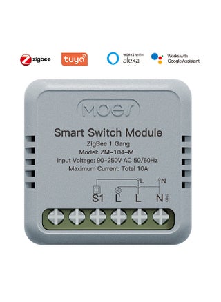 Tuya ZigBee Intelligent Switch Module Portable Home Automation DIY Breaker Timing Control Voice Control Switch Compatible with Google Home and  Alexa - pzsku/Z2C3B8826DF00FA6C846DZ/45/_/1702971298/27bdf4d6-7e73-4a10-b0a1-e116572b3943